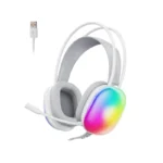 LECOO HT409 RGB KABLOLU USB 7.1 MİKROFONLU OYUNCU KULAKLIK (BEYAZ) - Görsel 2