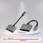 BİX ADP-07 TYPC-E 3.5mm KULAKLIK VE PD ŞARJ DÖNÜŞTÜRÜCÜ ADAPTÖR