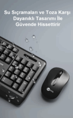 LECOO KW211 KABLOSUZ BİLEK DESTEKLİ KLAVYE MOUSE SETİ - Görsel 2