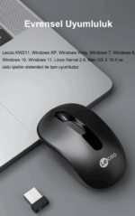 LECOO KW211 KABLOSUZ BİLEK DESTEKLİ KLAVYE MOUSE SETİ - Görsel 3