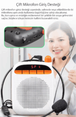 LECOO MCS30 KABLOSUZ BLUETOOTH/USB/AUX/SD KART GİRİŞLİ ÇİFT MİKROFONLU SES KAYDETME ÖZELLİKLİ TAŞINABİLİR HOPARLÖR - Görsel 5