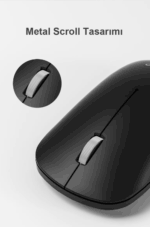 LECOO WS214 KABLOSUZ 1200DPI 3 TUŞLU SESSİZ OPTİK MOUSE SİYAH - Görsel 5