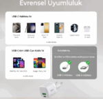 BİX BX2P20G 20W TYPE-C VE USB ÇİFT PORTLU AKIM KORUMALI HIZLI ŞARJ CİHAZI - Görsel 6
