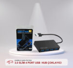 GABBLE GAB-PUC304   3.0 SLİM 4 PORT USB  HUB ÇOKLAYICI