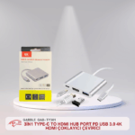 GABBLE  GAB- TY301 3İN1 TYPE-C TO HDMI HUB PORT PD USB 3.0 4K HDMI ÇOKLAYICI ÇEVİRİCİ