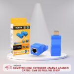 HADRON 30 METRE HDMI  EXTENDER UZATMA APARATI CAT5E / Cat6 3D FULL HD 1080P (2'Lİ TAKIM)