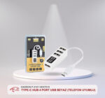 HADRON P-3101 HDX7015 TYPE-C HUB 4 PORT USB BEYAZ (TELEFON UYUMLU)