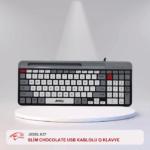 JEDEL K37 SLİM CHOCOLATE USB KABLOLU Q KLAVYE