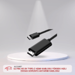 ALFA AN-CHD01 TYPE-C TO HDMI 1.8MT ULTRA HD 2K KABLOSU YÜKSEK HIZLI EKRAN GÖRÜNTÜ AKTARIM KABLOSU