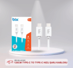 ORİJİNAL BİX BX-UC02C 1.2MT TYPE-C TO TYPE-C HIZLI ŞARJ DATA KABLOSU