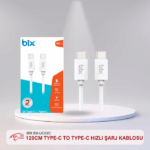 ORİJİNAL BİX BX-UC02C 1.2MT TYPE-C TO TYPE-C HIZLI ŞARJ DATA KABLOSU
