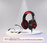 FRİSBY FHP-G1465R MİKROFONLU 3.5mm JAC OYUNCU KULAKLIK (KIRMIZI)
