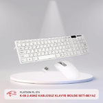 PLATOON PL374-K-06-2.4GHZ-KABLOSUZ KLAVYE MOUSE SETİ (BEYAZ)