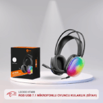 LECOO HT409 RGB KABLOLU USB 7.1 MİKROFONLU OYUNCU KULAKLIK (SİYAH)