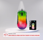 CRYSTAL G702 USB KABLOLU 7200DPI RGB GAMİNG MOUSE
