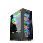 DAGMOR BZ01 ATX MİCRO ATX ITX X4 ARGB FAN TEMPER CAM PC GAMİNG KASA - Görsel 4