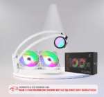 VERSATİLE ICE DEMON-240  RGB 2 FAN RAİNBOW 240MM BEYAZ İŞLEMCİ SIVI SOĞUTUCU