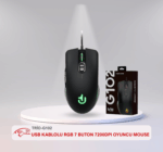 TRİO G102 USB KABLOLU RGB 7 BUTON 7200DPI OYUNCU MOUSE