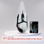 TRİO G502 USB KABLOLU RGB 8 BUTON 7200DPI OYUNCU MOUSE