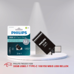 PHILIPS FM32DC152B 32GB USB3.1 TYPE-C 100/150 MB/S USB BELLEK
