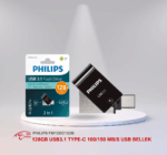 PHILIPS FM12DC152B 128GB USB3.1 TYPE-C 100/150 MB/S USB BELLEK