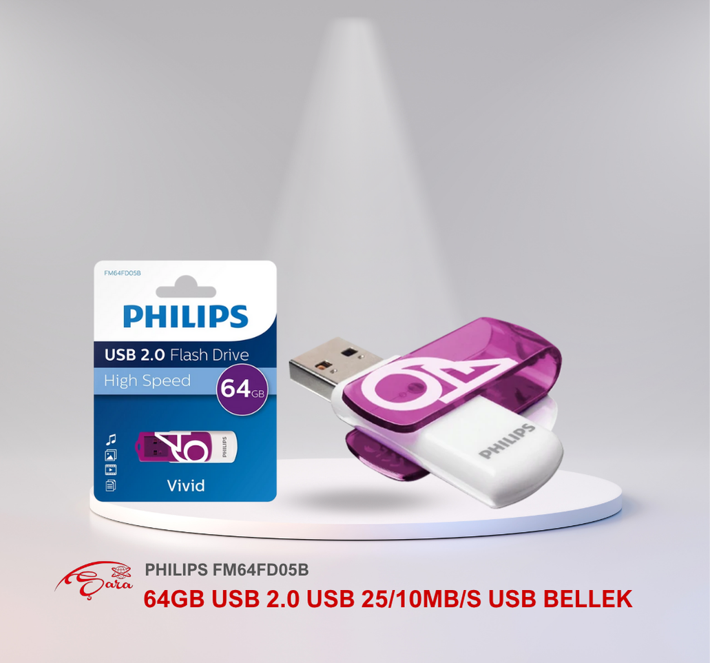 ŞARA BİLİŞİM WEB SİTESİ - 2025-10-25T112123.150 PHILIPS FM64FD05B 64GB USB 2.0 USB 25/10MB/S USB BELLEK - Görsel 1