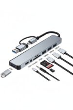 GABBLE GAB-UY258 8 IN1 TYPE-C DÖNÜŞTÜRÜCÜ ÇEVİRİCİ ÇOKLAYICI - Görsel 2