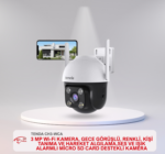 TENDA CH3-WCA 3 MP Wi-Fi KAMERA, GECE GÖRÜŞLÜ, RENKLİ, KİŞİ TANIMA VE HAREKET ALGILAMA,SES VE IŞIK ALARMLI MİCRO SD CARD DESTEKLİ KAMERA