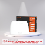 TENDA 4G03 N300 Wi-Fi, 4G LTE 300 MBPS, 2.4 GHZ KABLOSUZ, SIM KARTLI, LAN/WAN PORTLU ROUTER