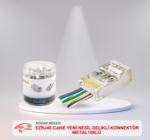NODAR ND2423 EZRJ45 Cat6E YENİ NESİL DELİKLİ KONNEKTÖR METAL100LÜ