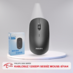 PHILIPS 3000 SERİSİ SLİENT KABLOSUZ 1200DPI SESSİZ MOUSE-SİYAH