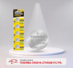 TOSHİBA CR2016 TOSHİBA CR2016 LİTHİUM 5'Lİ PİL