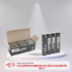 MEGA PANTHER R03 1.5V ÇİNKO KARBON AAA İNCE KALEM PİL 60'LI